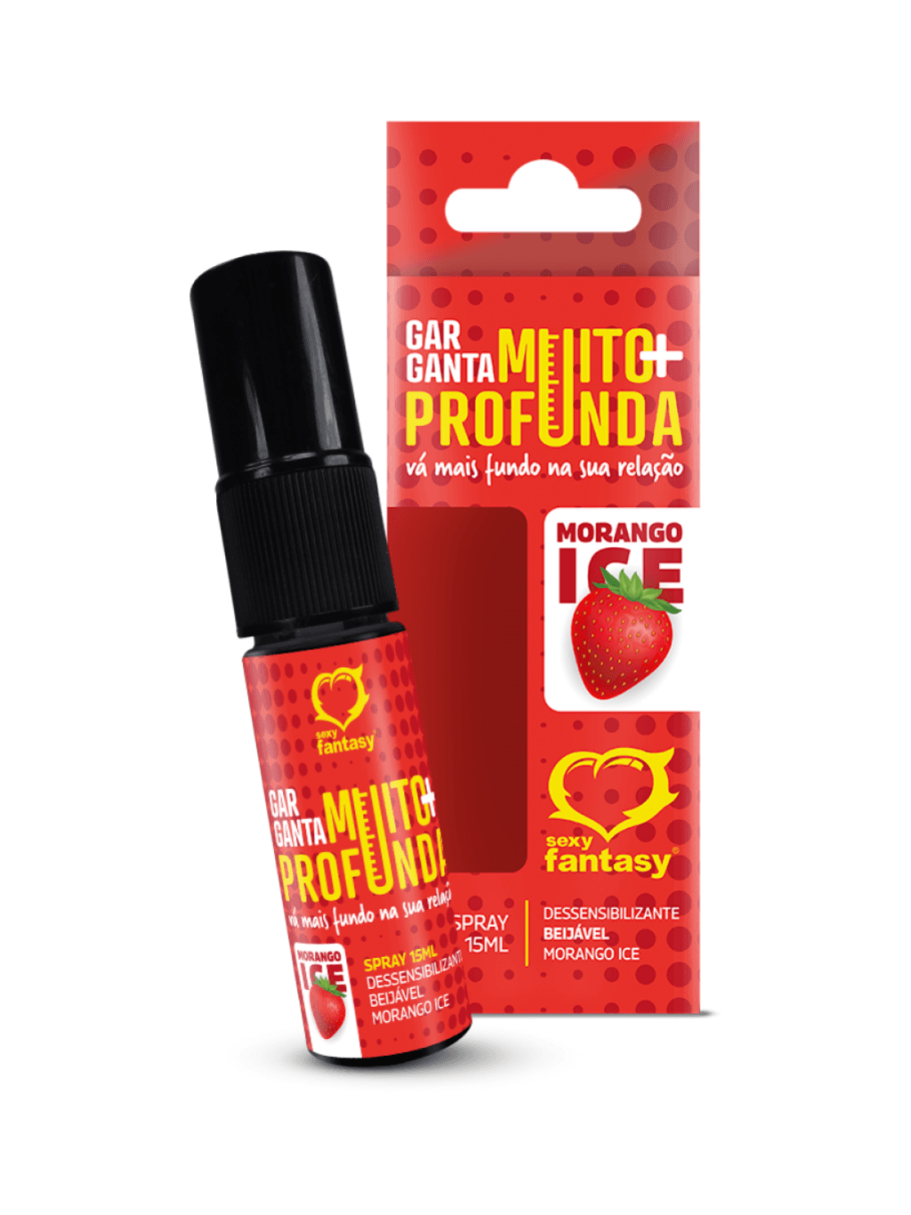 Garganta Muito+ Profunda Spray Facilitador do Oral Beijável - Morango - Imagem 1