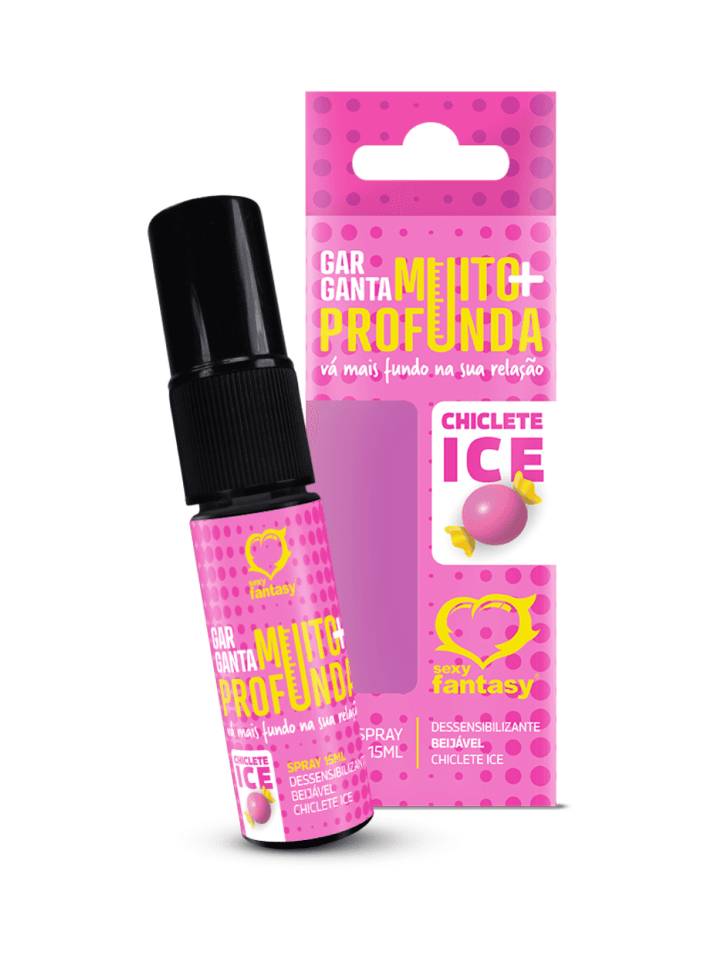 Garganta Muito+ Profunda Spray Facilitador do Oral Beijável - Chiclete - Imagem 1